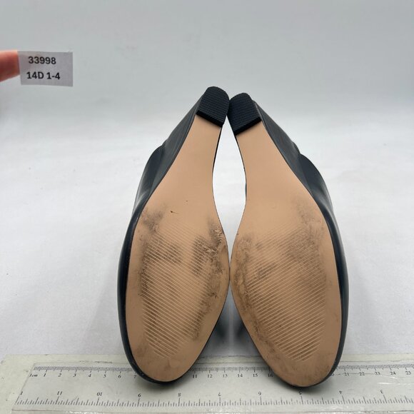 Milooey Shoe Black Cute Round Toe Mules Wedge Heels Slippers Slip On Sandals - Picture 6 of 7